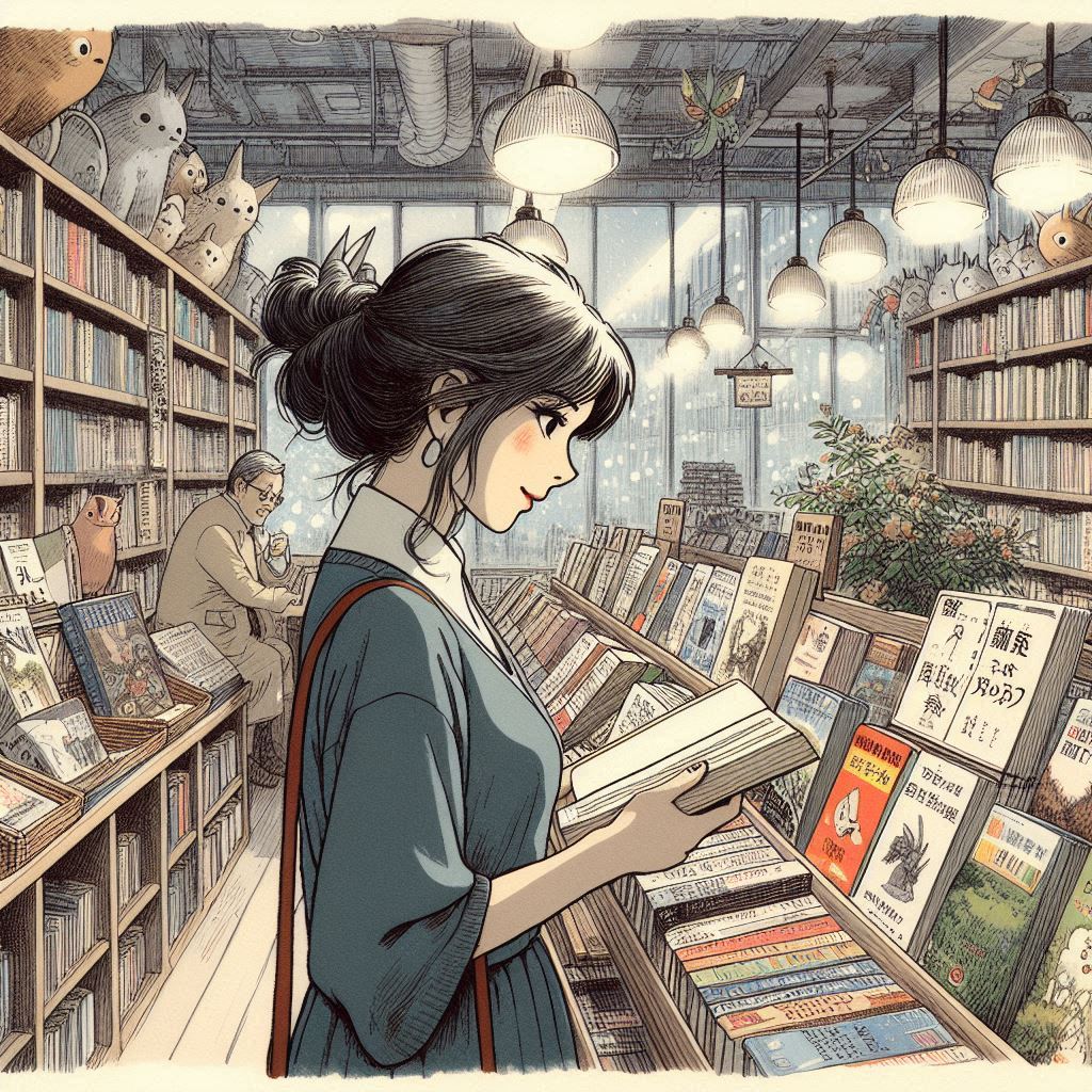 chica en librería